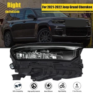 LH w/ Animation LED DRL Headlight For 2021-2022 Jeep Grand Cherokee L Right Side - Picture 1 of 12