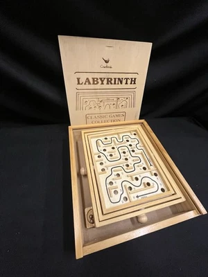 2011 Cardinal Classic Collection Labyrinth Game; Wood Box: Navigate Maze 2 Balls - Image 1 of 4