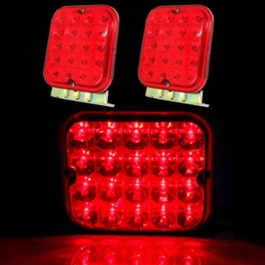 2x Kit de luces traseras rojas para remolque de 4,5" para freno RV barco camión señal de giro luz LED - Imagen 1 de 9