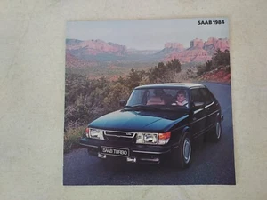 vintage 1984 Saab Models Promotional Fold Out Brochure Catalog 9" x 9" - Picture 1 of 3