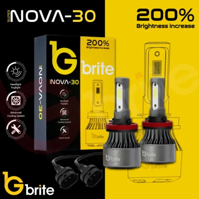 2x SN30 H11 LED Foglight Dipped Beam Kit White 6000K Canbus Error Free - Image 1 of 4