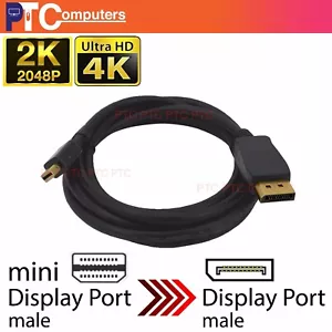 4K mini Display port Thunderbolt to Display port DP for MacBook Pro Air Mac iMac - Picture 1 of 10