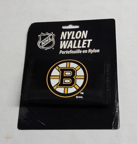 NHL Boston Bruins Nylon Tri Fold Wallet FREESHIPPING Cover