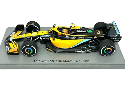 Spark Lando Norris McLaren MCL36 F1 Model Car 2022 Miami F1 GP 1/43 scale - Image 1 of 4