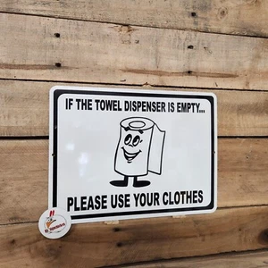 DIVERTIDO LETRERO DE BAÑO - Usa tu ropa - DECORACIÓN DE BAÑO, CUEVA DE HOMBRE, papel higiénico - Imagen 1 de 1