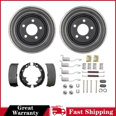Tambores de freno trasero y zapatas de freno y kit de herrajes para Jeep Cherokee 1994 1995-1999 Foto 1 de 4
