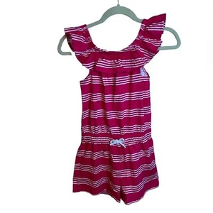 NAUTICA GIRLS STRIPED ROMPER NEW GIRLS SIZE MEDIUM - Picture 1 of 4