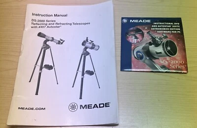 OLDER MEADE INSTRUCTION MANUAL DS-2000 REFLECTING & REFRACTING TELESCOPE & CD - Image 1 of 4
