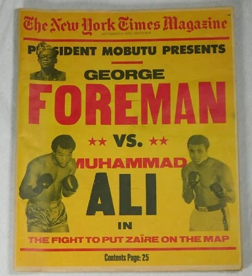 GEORGE FOREMAN VS MUHAMMAD ALI New York Times Mag SEP 8 1974 - Image 1 of 4