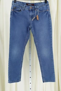 Jordache Youth Girl Skinny Fit Adjustable Elastic Waist Jeans Size 10 1/2 Plus - Picture 1 of 18