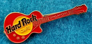 SINGAPORE RED GIBSON LES PAUL GUITAR HI TAI PEBBLE BACK Hard Rock Cafe PIN - Picture 1 of 1