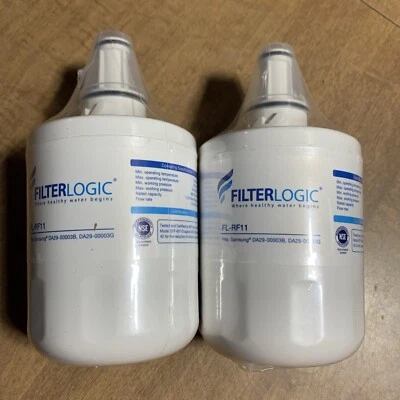 2 Pack FilterLogic FL-RF11 Water Filter For Samsung DA29-00003B, DA29-00003G - Image 1 of 3
