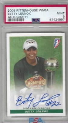2005 Rittenhouse WNBA Autograph Betty Lennox PSA 9 Seattle Storm - Image 1 of 2