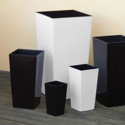 Blumenkübel Hochglanz Pflanzkübel Blumentopf Übertopf Pflanzgefäß 6Farben Größen - Bild 1 von 4