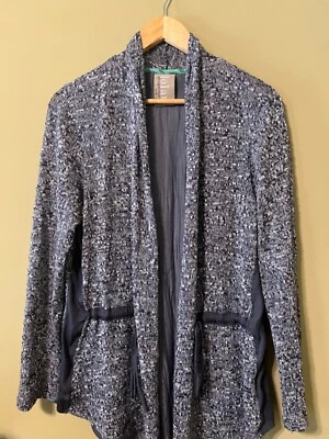 Cárdigan suéter para mujer Dolan Left Coast Collection azul moteado mediano Foto 1 de 3