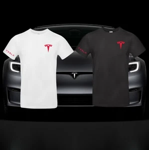 Camiseta de motociclista regalo de cumpleaños Tesla camiseta de conductor camiseta elegante para adultos - Imagen 1 de 4