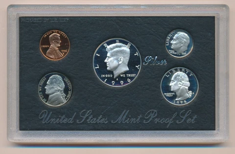1996 U S MINT SILVER PROOF COIN SET Cover