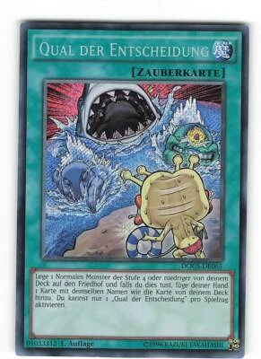 Yugioh QUAL DER ENTSCHEIDUNG , docs-de065 Secret Rare deutsch Near Mint  - Bild 1 von 2