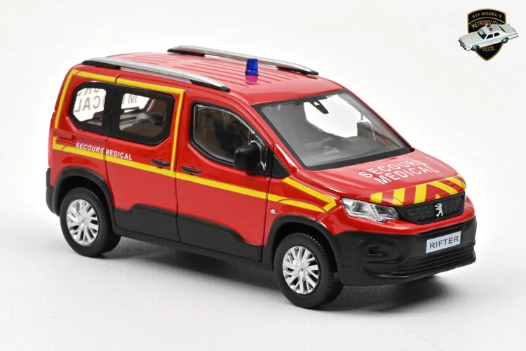 PEUGEOT RIFTER 2019 - Voiture pompiers VSM SDIS France - 1/43 NOREV 479070 - Photo 1/1