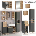 Bathroom furniture set bathroom cabinets mirror Senyo anthracite goldcraft Vicco