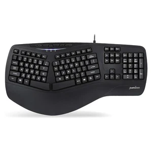 Perixx PERIBOARD-312 Ergonomic Backlit Keyboard - Wired USB with 2 Hubs - Nat... - Picture 1 of 7