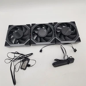 Lian Li UNI Fan SL 1.6" LCD Wireless 3x120mm ARGB Fans, Black *FANS ONLY* - Afbeelding 1 van 3