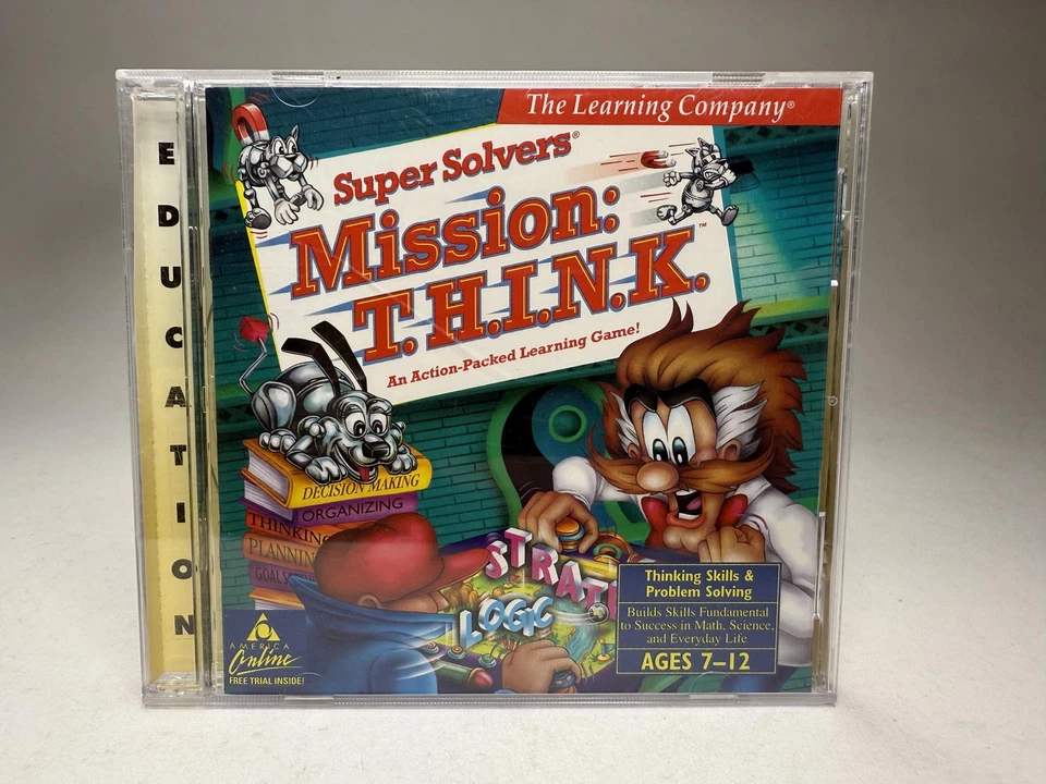 Vintage Super Solvers Mission T.H.I.N.K. The Learning Company 1997 PC Mac CD-ROM - Image 1 of 4