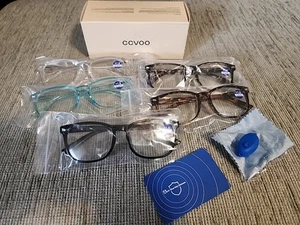 CCVOO 5 Pack Reading Glasses Blue Light Blocking Anti UV Ray/Glare +1.0 - Picture 1 of 12