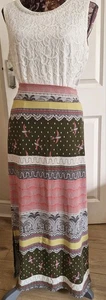 White Stuff Long Skirt Size 14. (New )Elastic Waist Soft Feel Material - Picture 1 of 7