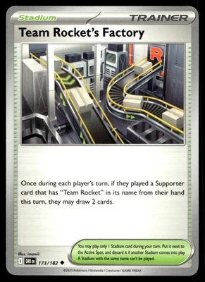 TEAM ROCKET'S FACTORY 173/182 UNCOMMON DESTINED RIVALS POKEMON - Image 1 of 4