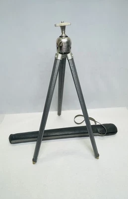 Bilora Stabilo 1114 Vtg Tripod with Ball Head With Leather Case Extends To 31” - Image 1 of 4