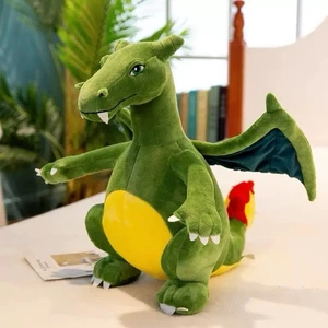 "Muñeco de peluche Charizard verde brillante de 8,7"" juguete suave peluche de peluche" - Imagen 1 de 1