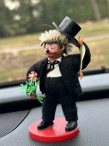 Vintage Peter Mecki Igel Bräutigam Figur Steiff Original Etikett Sammlerstück - Bild 1 von 4