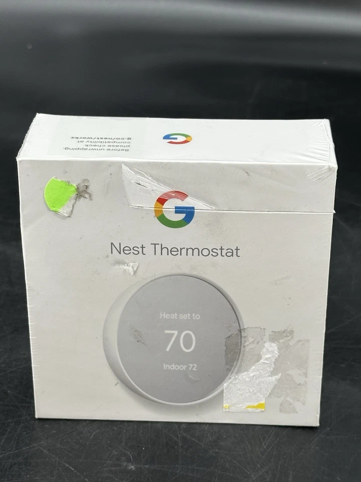 Google Nest Smart Thermostat, Snow - GA01334-US - Image 1 of 4