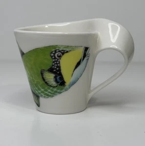 VILLEROY & BOCH New Wave Caffè Animals of the World Triggerfish Mug Green Fish - Picture 1 of 8