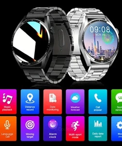 montre connectée Elegante Homme NOIR ou ARGENT Écran Haute Resolution + Options - Imagen 1 de 8