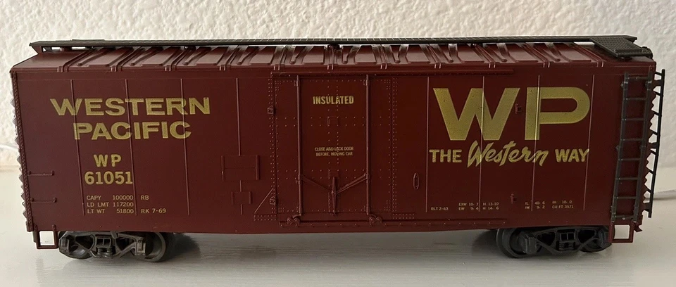 Atlas  #61051 Western Pacific Plug Door Box Car 2-Rail No Box - Image 1 of 1