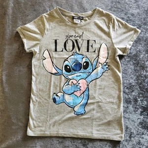 Disney girls Lilo And Stitch T Shirt XXS Light Grey Made By FBSISTER - Picture 1 of 8