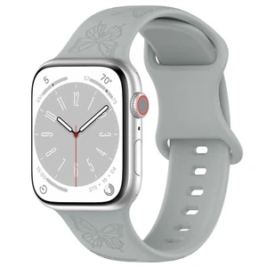 Correa de silicona con relieve de mariposa y hebilla en forma de 8 para Apple - Photo 1 sur 72