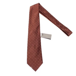 Tom Ford NWT Neck Tie in Brown with Mini Polka Dots 100% Silk Made in Italy - Picture 1 of 8