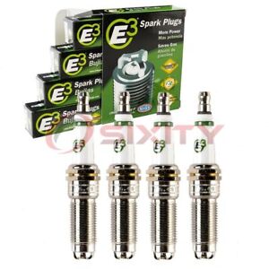 4 pc E3 Spark Plugs for 2000-2018 Ford Focus 2.0L 2.3L L4 Ignition Wire lc