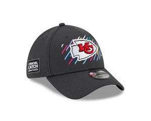 Kansas City Chiefs New Era Crucial Catch 39THIRTY Flex Hat - Gray - Picture 1 of 8