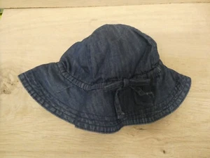 baby gap 6-12 months girls denim sun hat blue - Picture 1 of 5