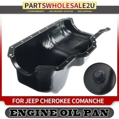 Sartén húmeda de aceite de motor trasero para gasolina Jeep Cherokee Comanche Wagoneer Wrangler 2,5 L Foto 1 de 4