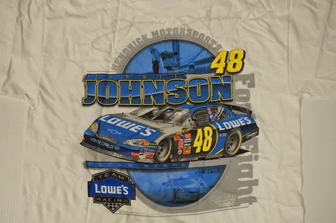 Jimmie Johnson #48 Lowe's NASCAR Racing T-shirt - Sizes Available: Large & XL Cover