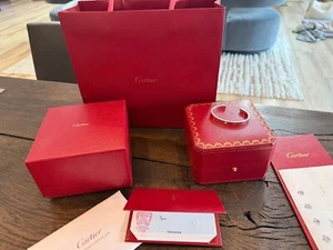 Cartier Love Cuff, 18K White Gold with DIamond in Size 17 - Picture 1 of 9