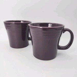 2 Fiesta Mulberry konische Kaffee Tee Tassen lila Fiestaware groß 15 Unzen Becher Tassen - Bild 1 von 8