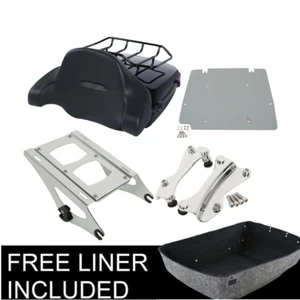 Chopped Pack Trunk Mount Rack Docking Kit For Harley Tour Pak Touring 14-25 TCMT - Foto 1 di 12
