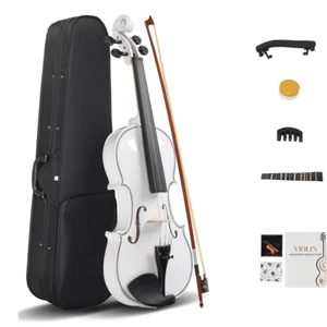 Full Size 4/4 Violin Set for Adults Beginners Students with Hard Case,Violin Bow - Picture 1 of 27