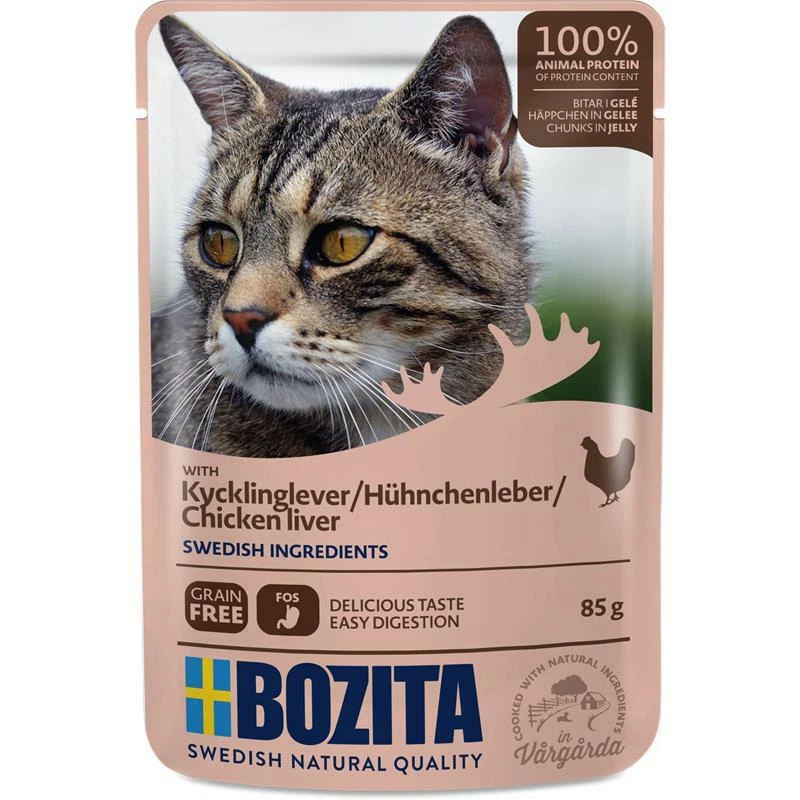 Bozita Pouch Häppchen In Gelee mit Hühnchenleber 85g